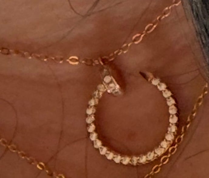 Customer photo review of Cz nail Necklace