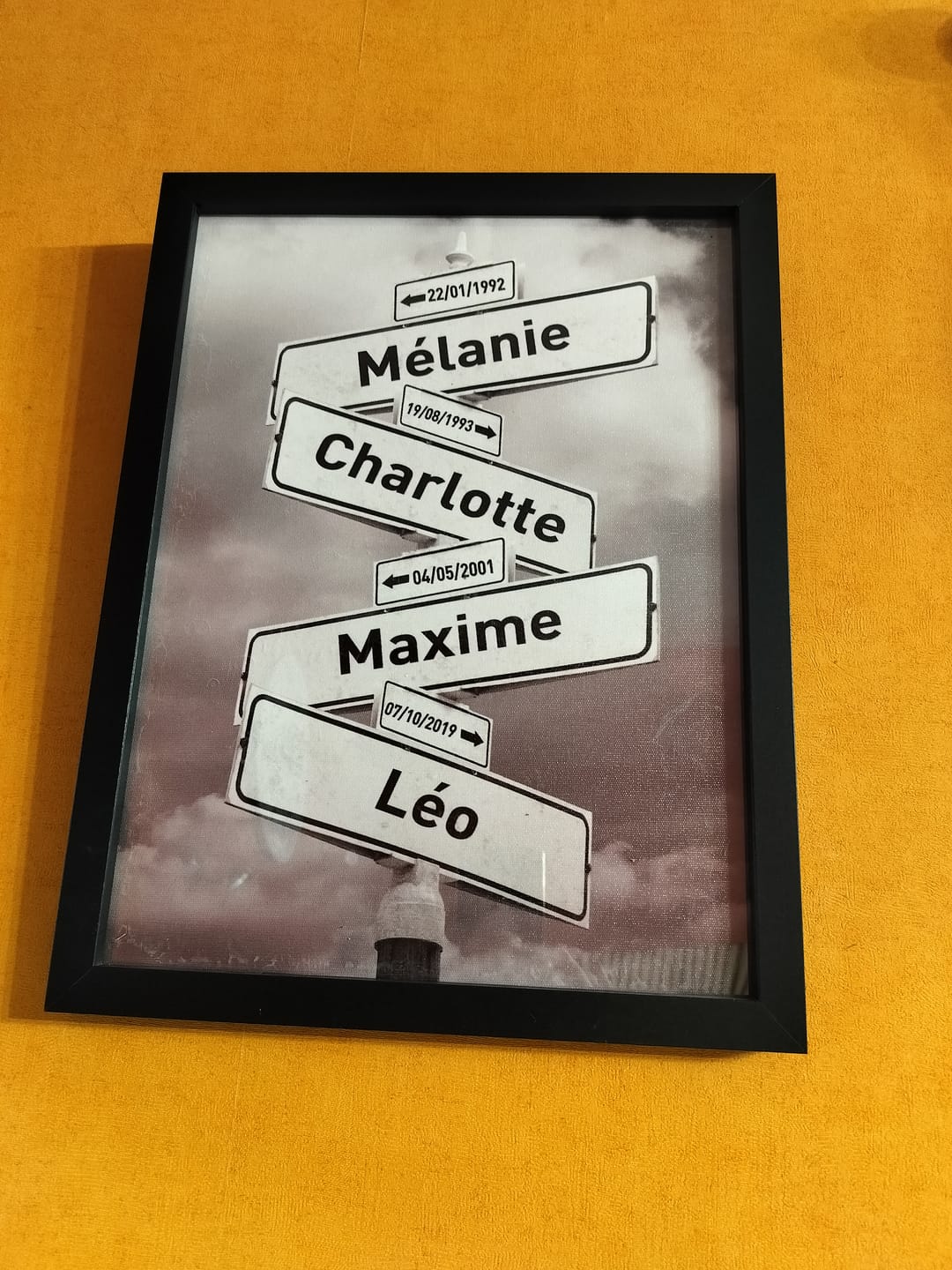 Customer photo review of AFFICHE PERSONNALISÉE FAMILLE