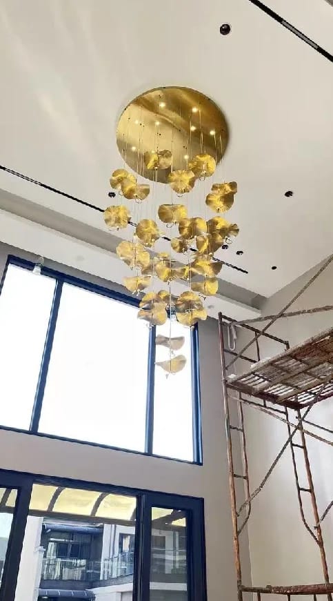 Customer photo review of Jenissa Vintage Staircase Chandelier