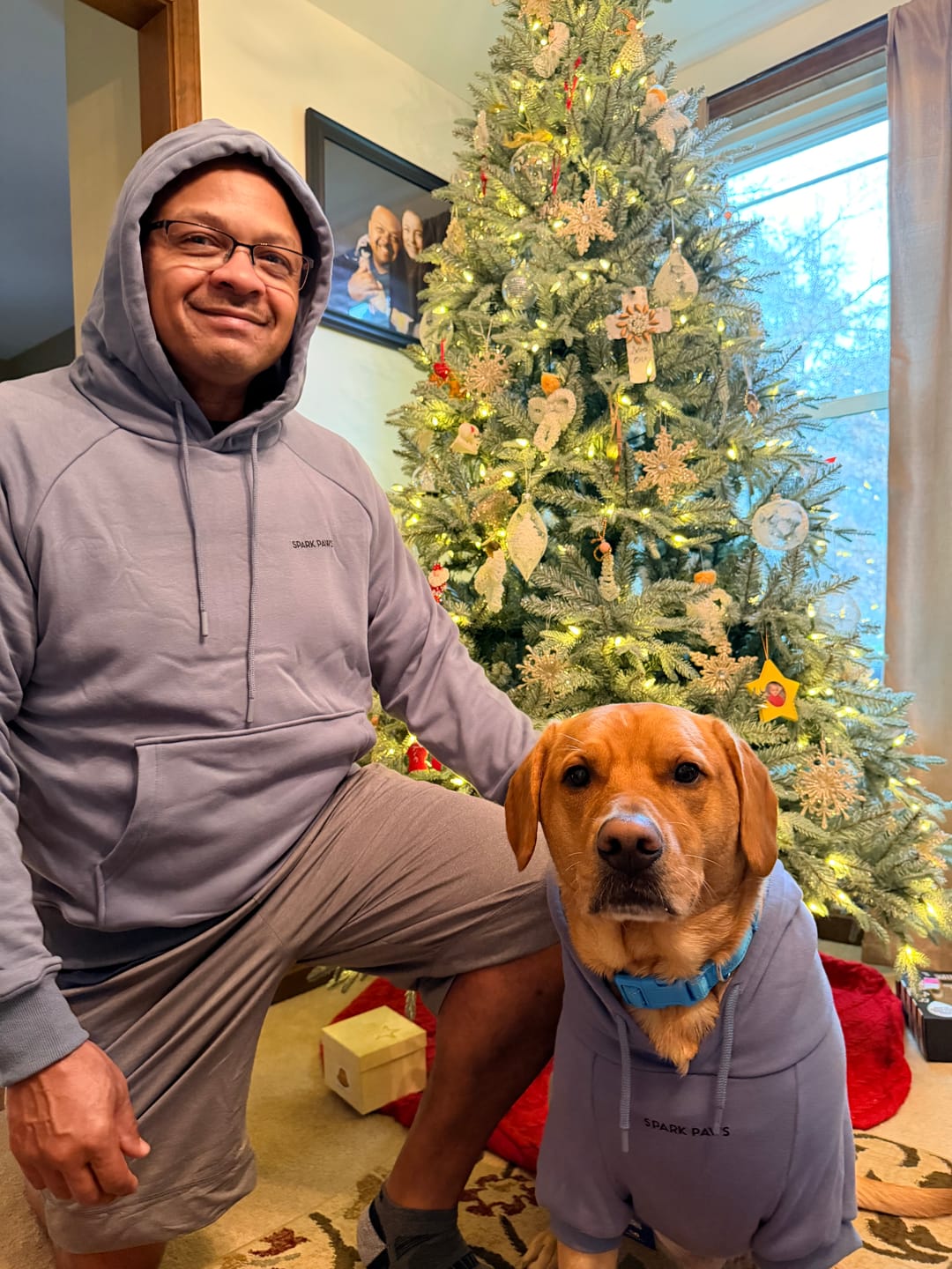Customer photo review of Essential Human Hoodie - Slate Blue