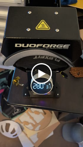 Customer video review of DuoForge Automatic Dual-Heat platen Cap Heat Press