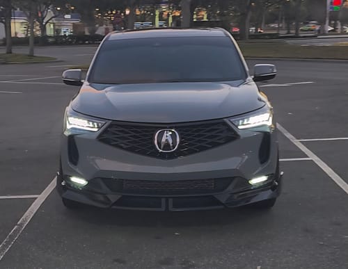 Customer photo review of Black Front Bumper Splitters for Acura RDX (2022-2025)