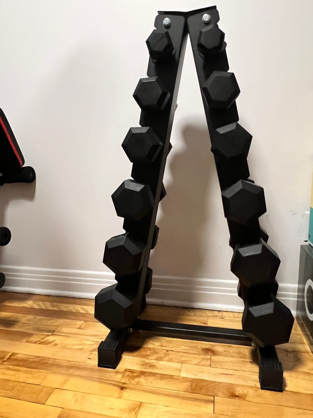 Customer photo review of Haltères Hexagonaux en Caoutchouc (Vendu à l'unité et en paire)