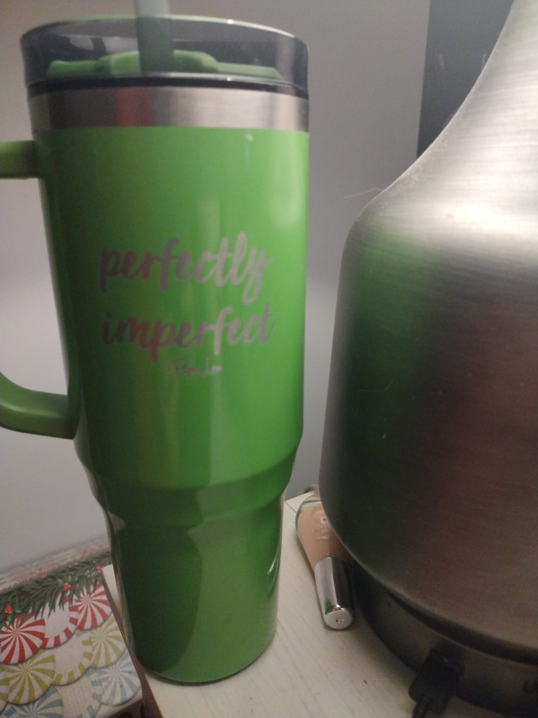 Customer photo review of Perfectly Imperfect - 40oz Traveler Lite Tumbler + Straw