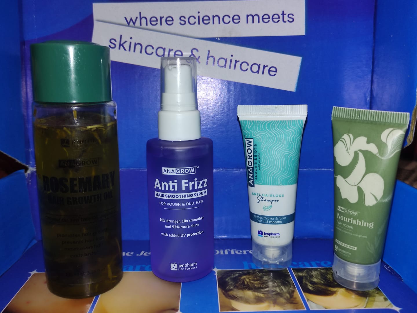 Customer photo review of 32 Day Hair Growth Challenge Bundle