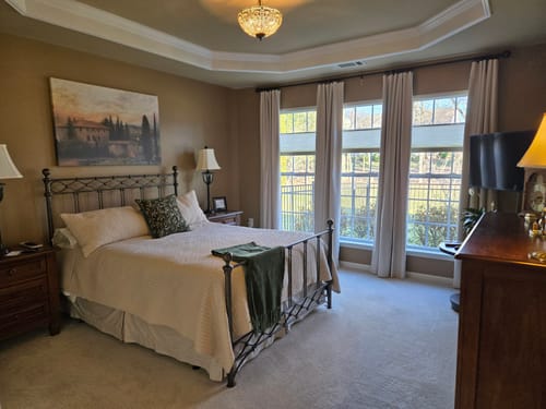 Customer photo review of Victorian Antique Bronze Crystal Semi Flush Light