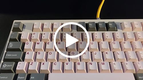 Customer video review of KEYKOBO CHERRIES ABS DOUBLE-SHOT KEYCAP SET