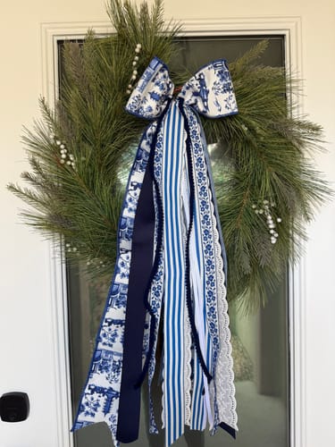 Customer photo review of Ginger Jar Wreath Ribbon