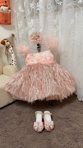 Customer photo review of Luxurious Baby Girl Formal Puffy Party Dress Girl Fluffy Pageant Princess Dress