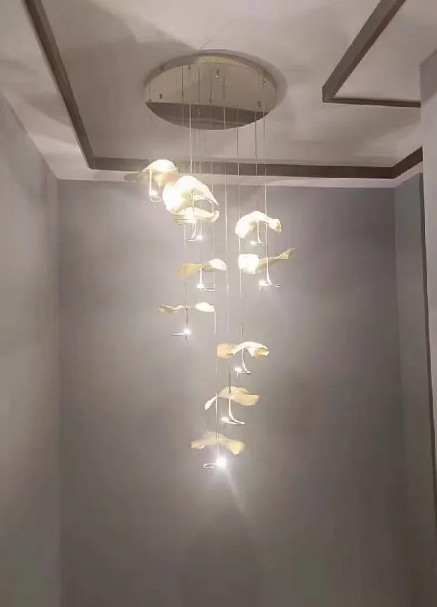 Customer photo review of Jenissa Vintage Staircase Chandelier