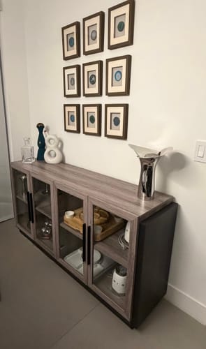 Customer photo review of Brixston 64" Modern Sideboard Buffet Cabinet