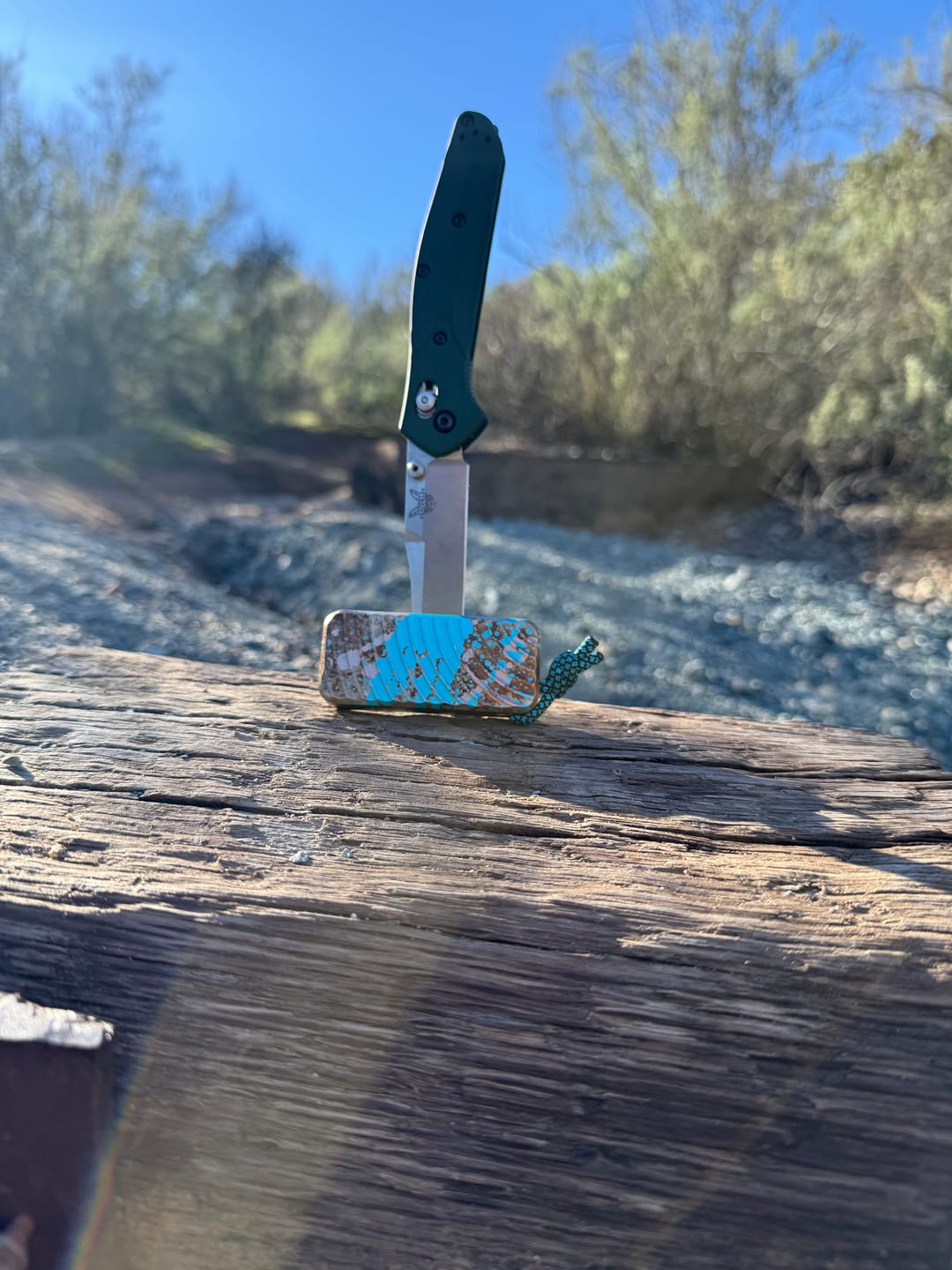 Customer photo review of Rivery MFG Zero Knife – Corrosive Sky, CadLab CNC Collaboration – Made in USA