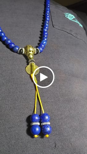 Customer video review of Lapis Lazuli Third Eye Mala