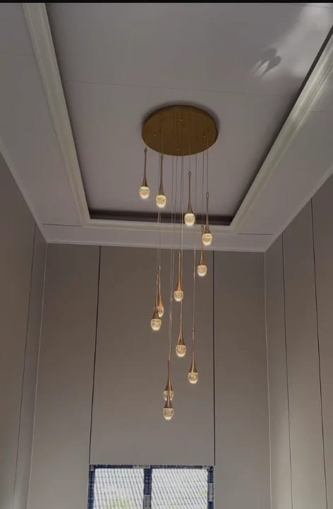 Customer photo review of Setya Long Drop Crystal Chandelier