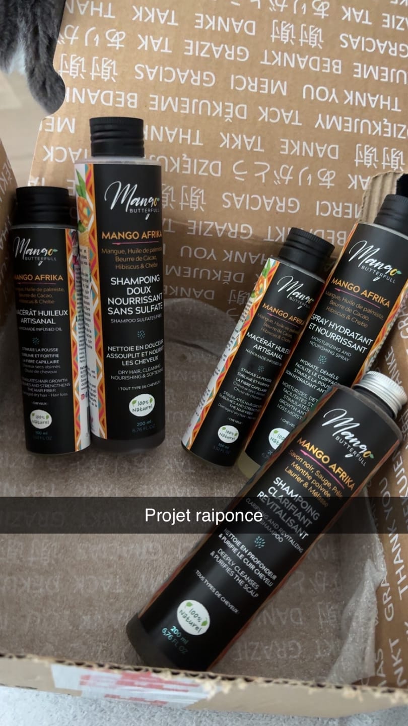 Customer photo review of Shampoing doux sans sulfates  MANGO AFRIKA