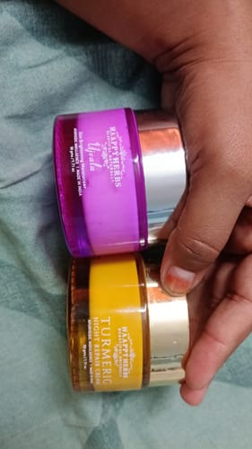 Customer photo review of Turmeric Night Repair Cream