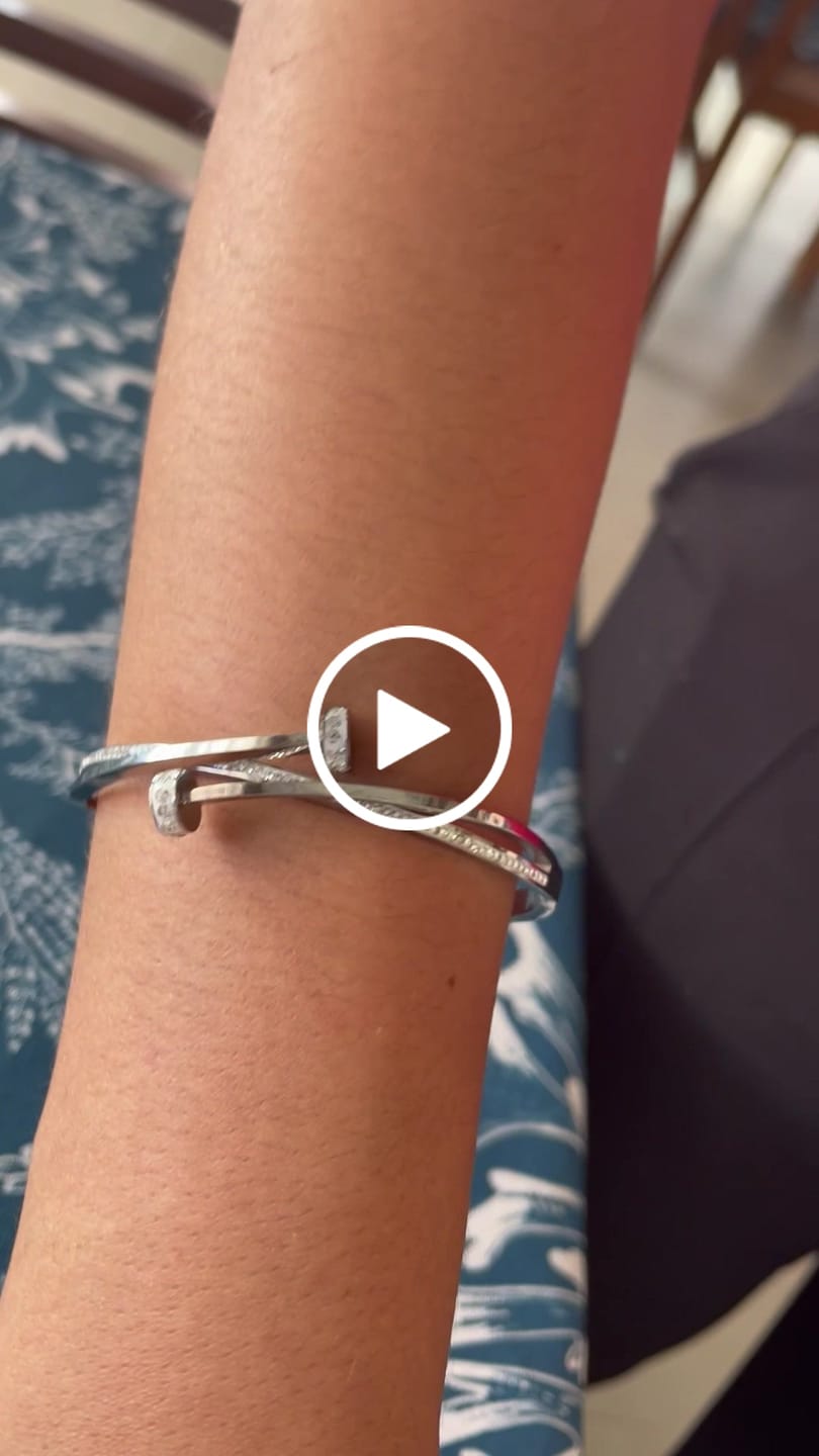 Customer video review of Bracelete Romano Zircônia Banhado em Ouro 18K