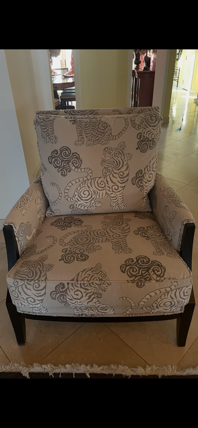 Customer photo review of Armchair Slipcover, Velvet Collection