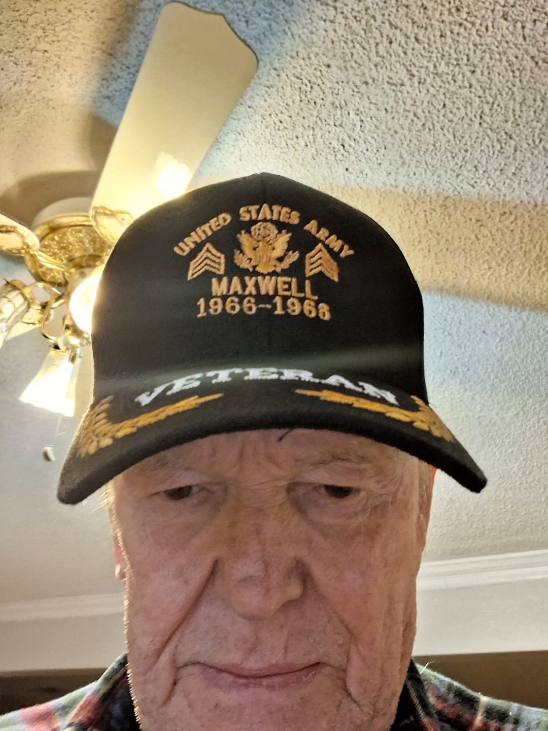 Customer photo review of Custom U.S Veteran Embroidered Baseball Cap, Dad Hat Gift for Father's Day, Veteran Gift Idea Army Navy Air Force Gift Military Cap (Black)