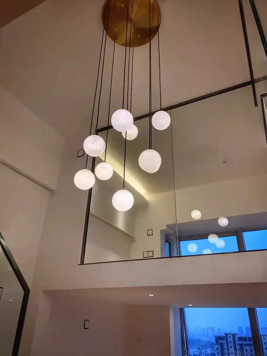 Customer photo review of Faye Marble Bubble Chandelier