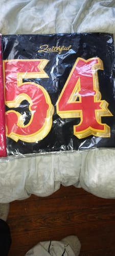 Customer photo review of Men's San Francisco 49ers Fred Warner #54 Black 2025 Rivalries Collection Game Jersey