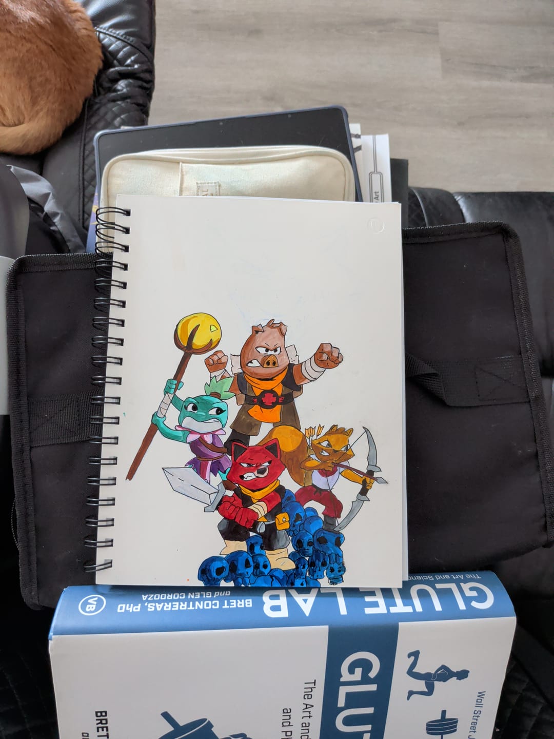 Customer photo review of Ohuhu Bleedproof Double-Sided Marker Pad, Spiral-Bound