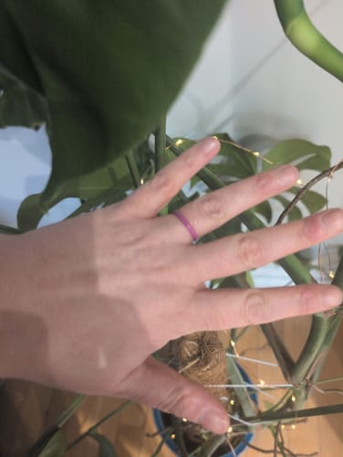 Customer photo review of PURPLE THIN RING