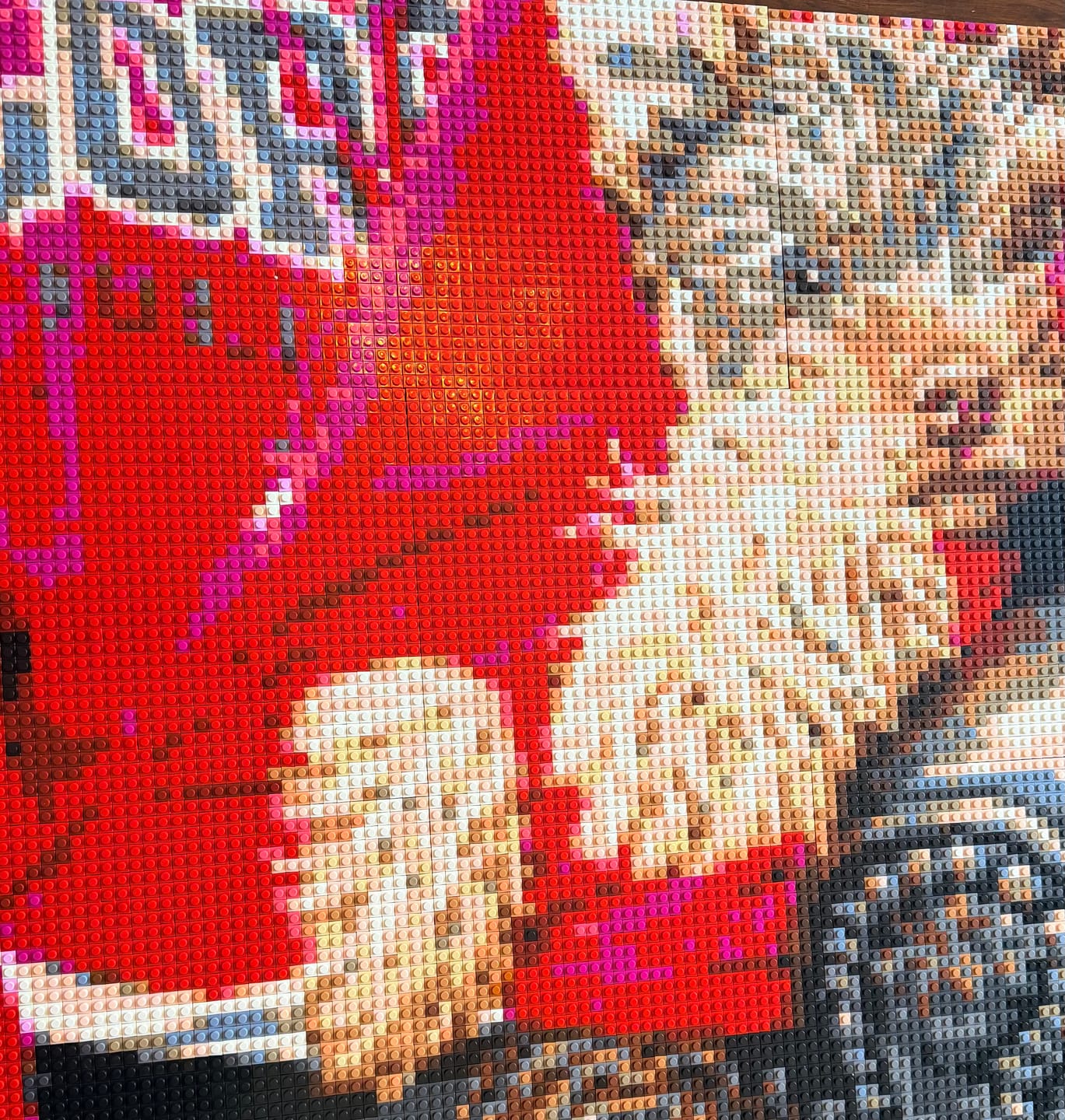 Customer photo review of Custom Bricked Mosaic Portrait 30x30"