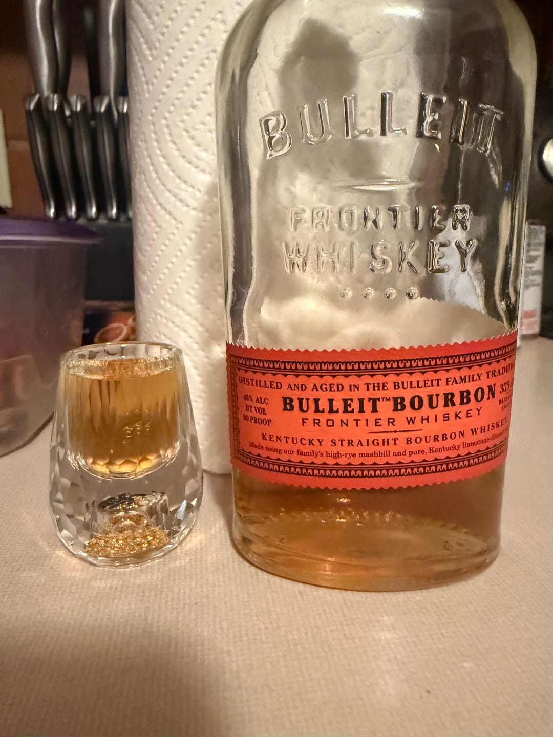 Customer photo review of Kin – Japanese Gold Foil Glass (1+1 Free)
