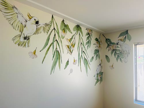 Customer photo review of Flowering Gum Tree Wall Decal Set (Gold)