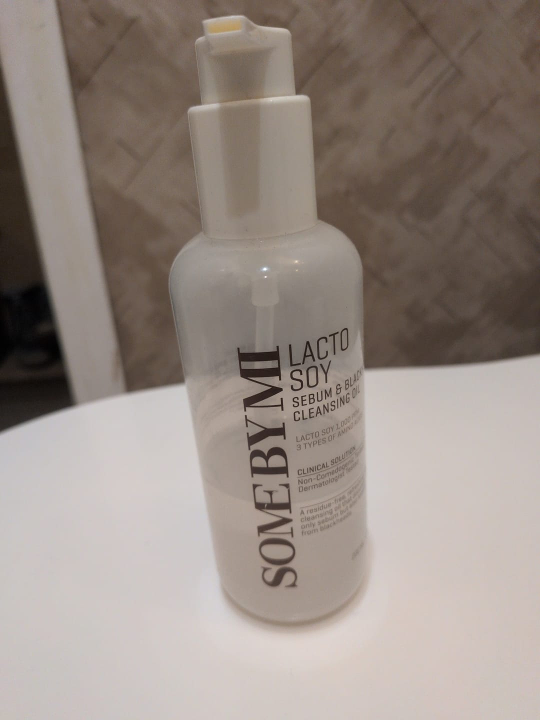 Customer photo review of Divu tekstūru hidrolipīdu eļļa ar soju Some By Mi Lacto Soy Sebum & Blackhead Cleansing Oil