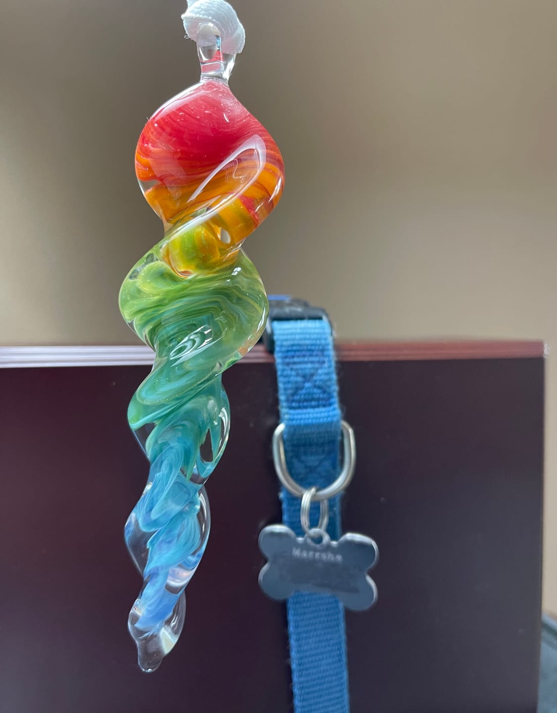 Customer photo review of Rainbow Bridge Spinner with Cremation Ash
