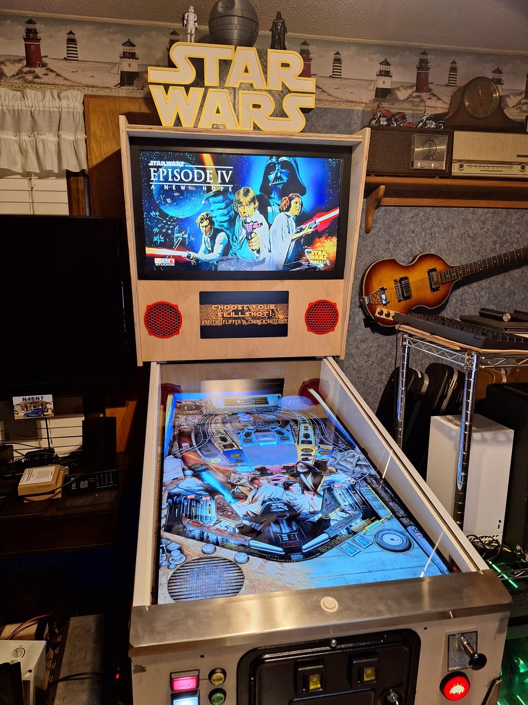 Customer photo review of B Stock Ultra Widebody 48 inch OLED Monitor Virtual Pinball Cabinet Flat Pack