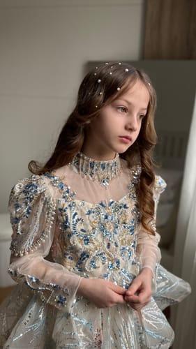 Customer photo review of Luxurious Baby Girl Princess Dress Toddler Party Dress Girls Puffy Birthday Princess Dress