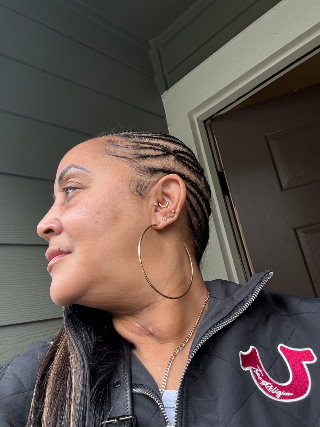 Customer photo review of Hoop Earrings