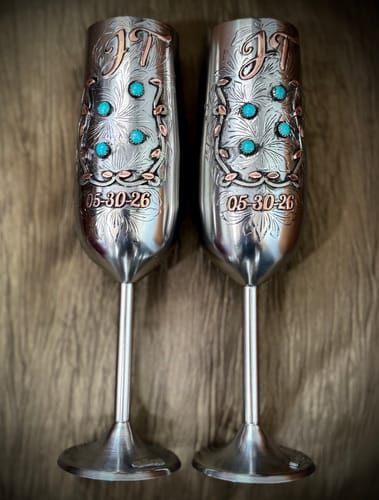 Customer photo review of Champagne Flutes Style 01