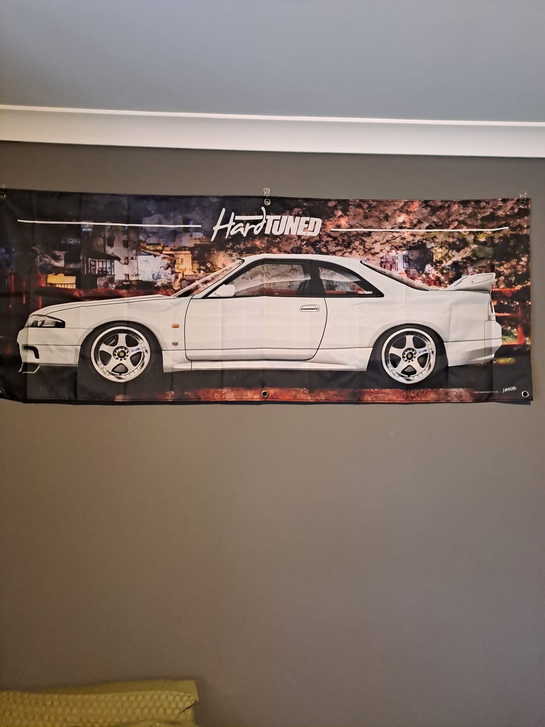 Customer photo review of Nissan Skyline R33 GTR Garage Flag