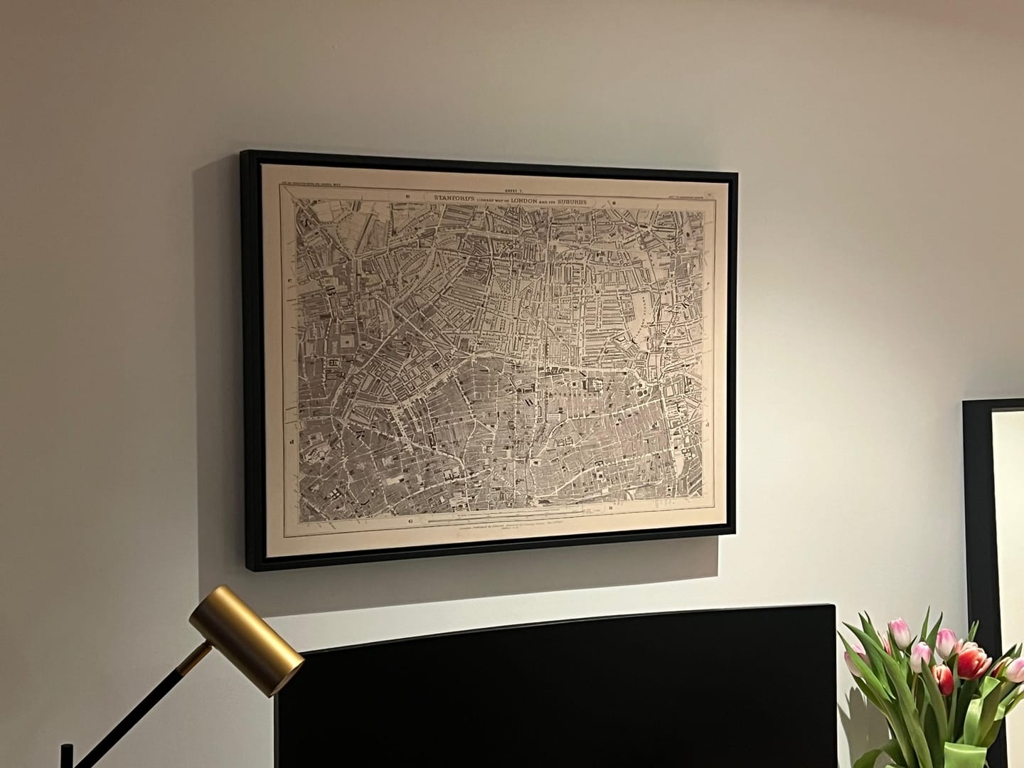 Customer photo review of Old Map of London in 1862 by Edward Stanford - Hoxton, Haggerston, Dalston, Hackney, Bethnal Green, Shoreditch - N1, N5, E8, E2, EC1