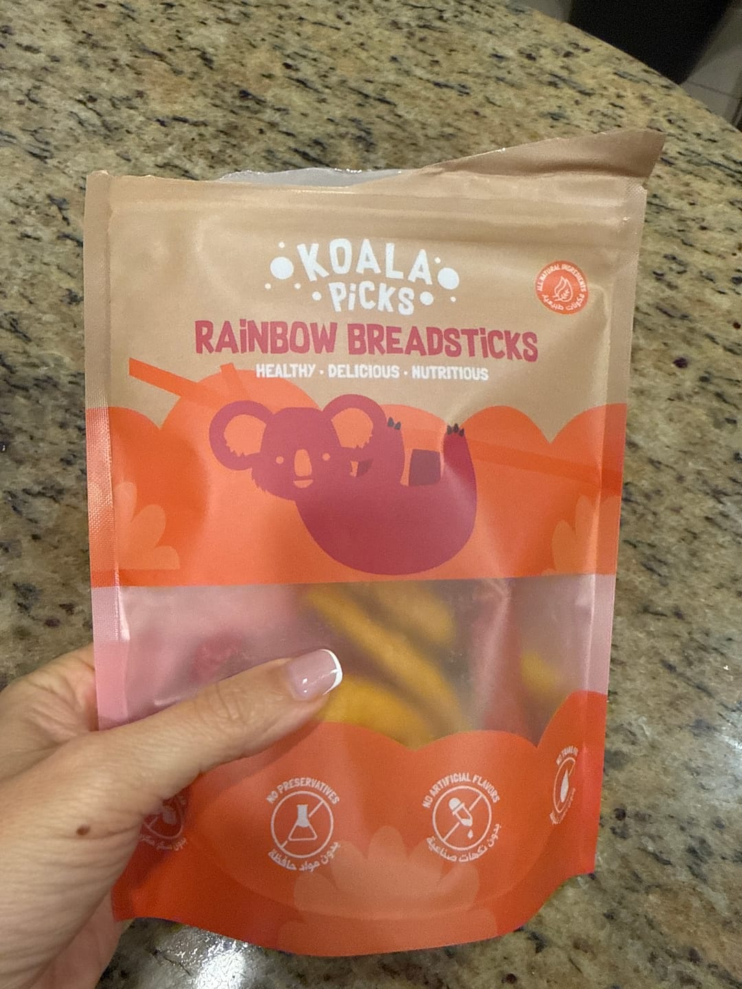 Customer photo review of Rainbow Breadsticks (120g)