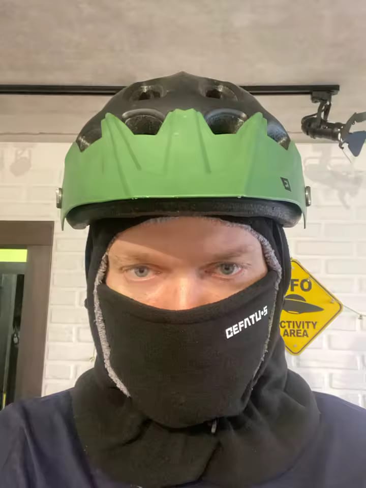Customer photo review of 3-in-1 Winter Balaclava – Hat, Scarf & Face Mask