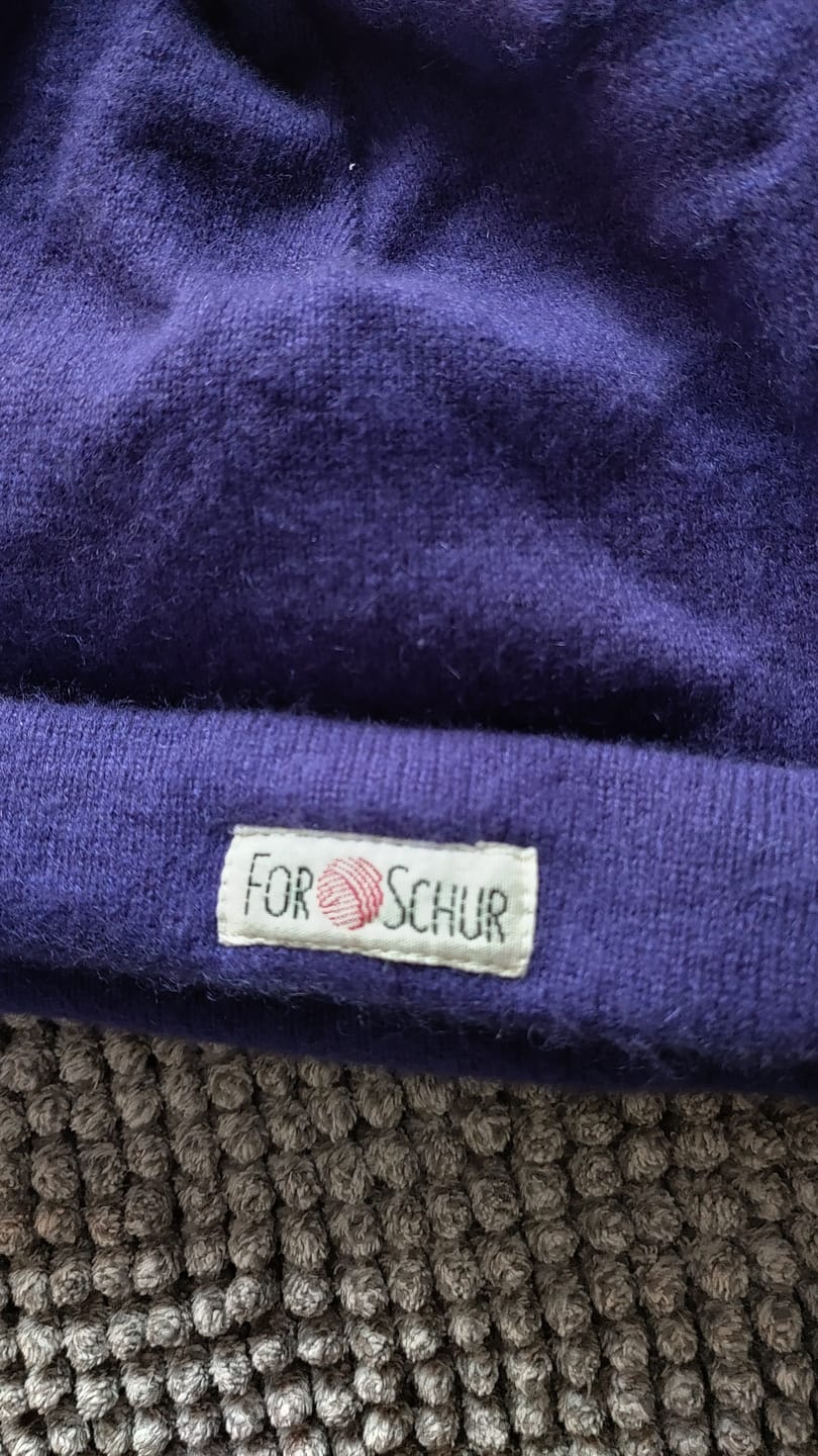 Customer photo review of Upcycling Kaschmir Kinder Mütze Blaubeere