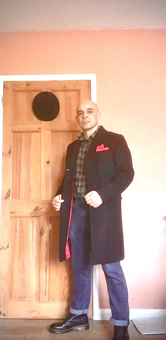 Customer photo review of Mens Overcoat in Wool - Black