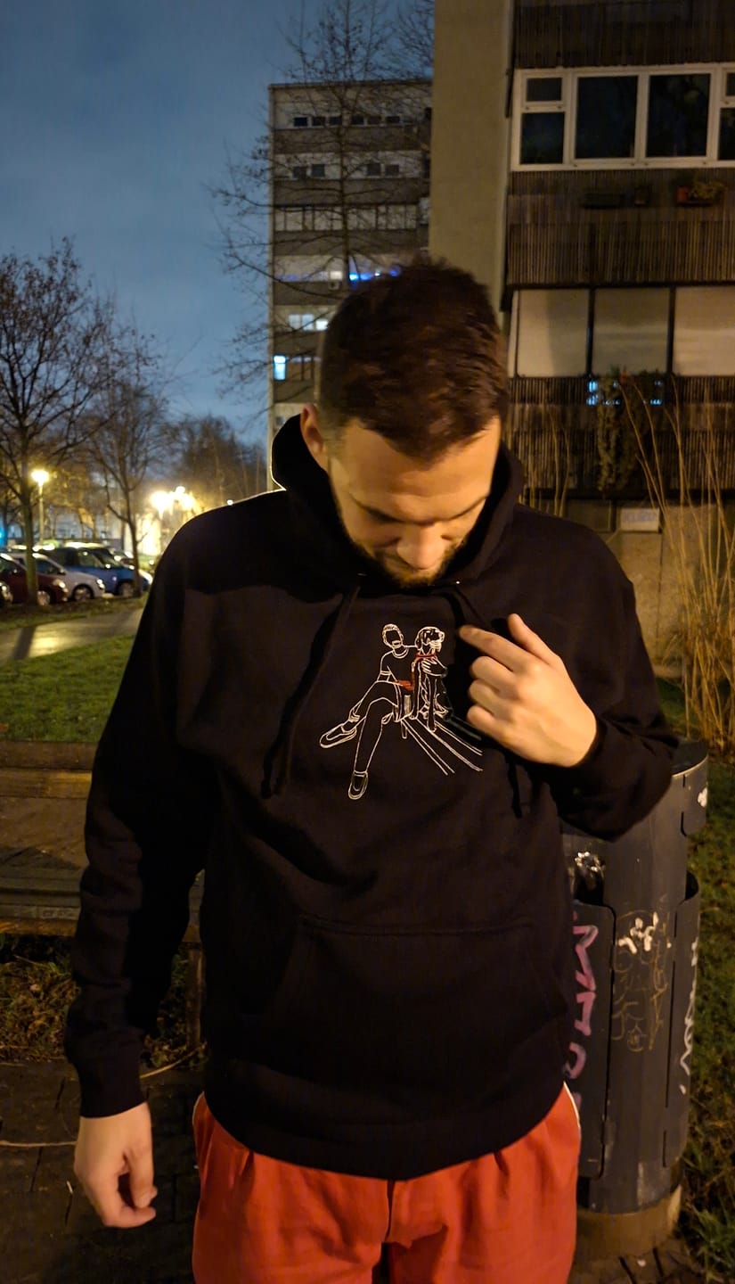 Customer photo review of Soulmate Custom Embroidered Photo Hoodie
