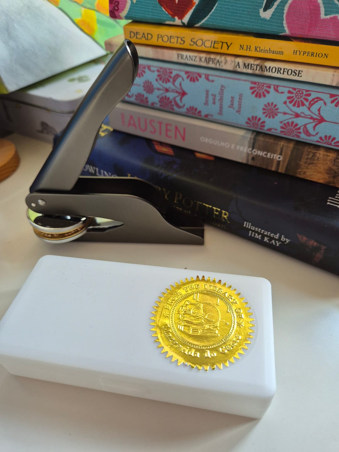 Customer photo review of Custom Book Embosser