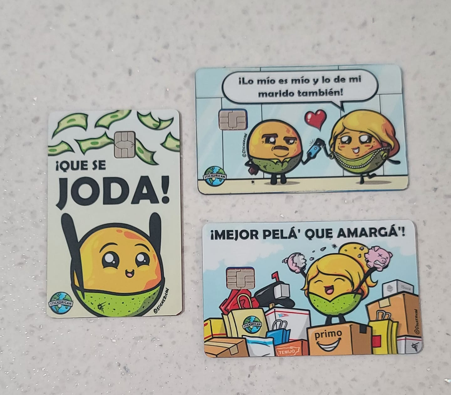 Customer photo review of Que Se Joda - Sticker para Tarjeta de Crédito