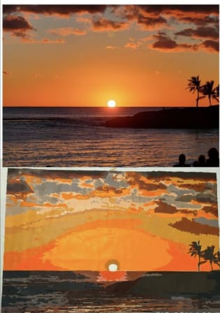 Customer photo review of Custom Landscape Paint By Numbers