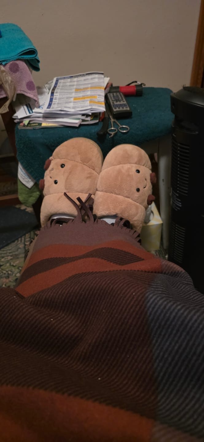 Customer photo review of Happy Croissant Slippers