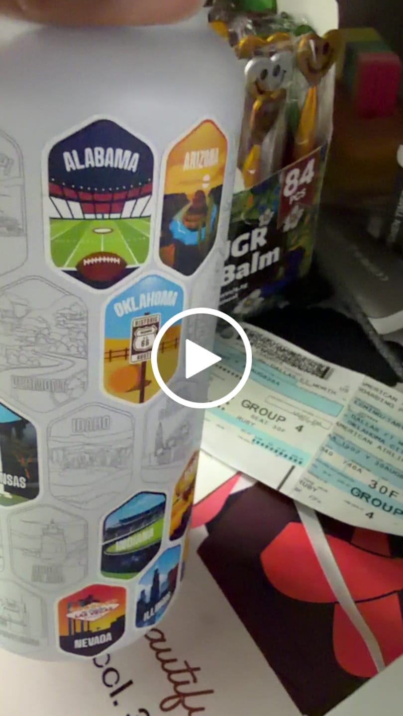 Customer video review of Lets Wander™ National Parks Water Bottle + Stickers