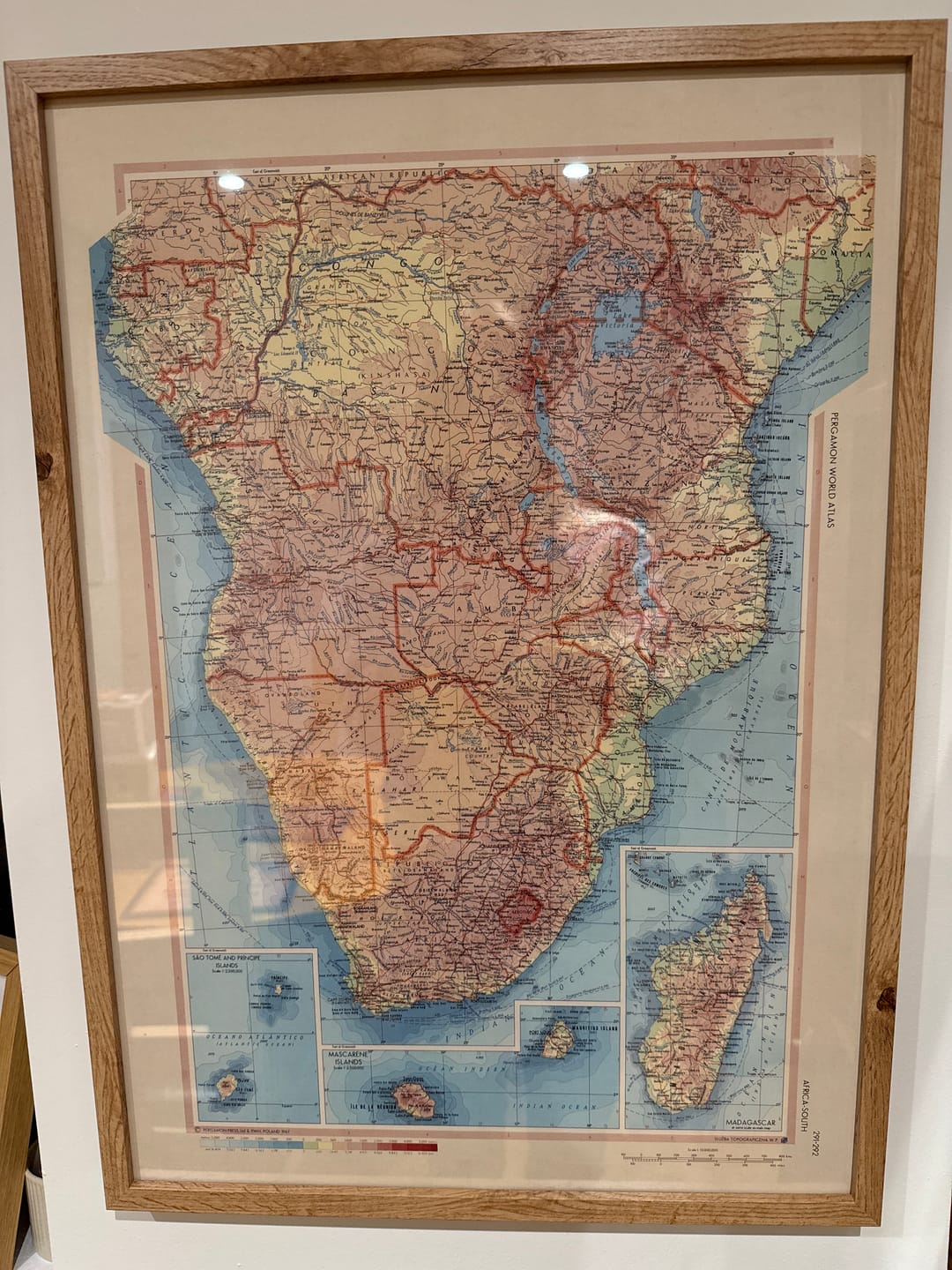 Customer photo review of Old Map of Southern Africa, 1967: Congo, Zambia, South Africa, Madagascar, Lake Victoria