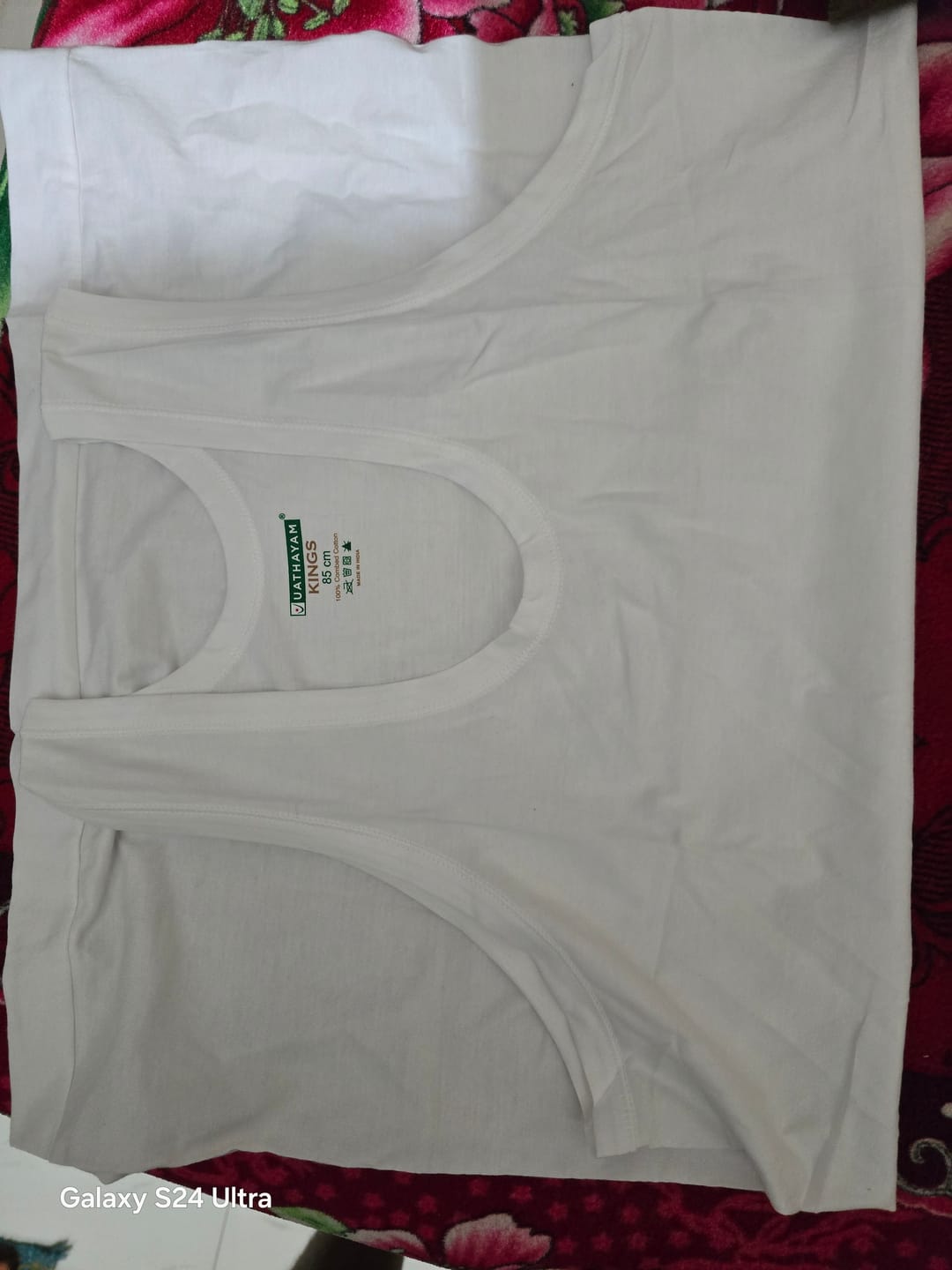 Customer photo review of Kings RN - 100% Cotton Banian (vest) | Uathayam